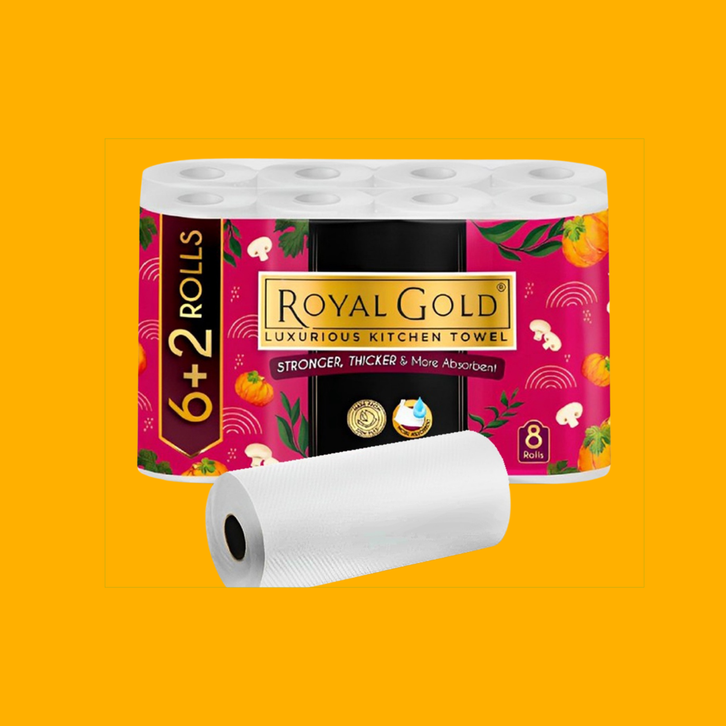 Royal Gold Kitchen Towel 8pcs